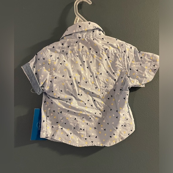 Perry Ellis Boy | Blue button down shirt with hearts | Size 24 Months # 1975 - Picture 6 of 7